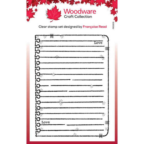 Woodware Clear Stamps Singles - Note Book Page (4in x 6in)