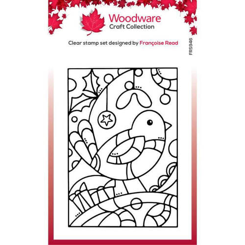 Woodware Clear Stamps - Robin Panel (4in x 6in)