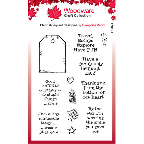 Woodware Clear Stamps Singles - Tagged Greetings (4in x 6in)