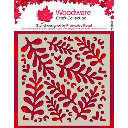 Woodware Stencil - Modern Leaves (6 in x 6 in)