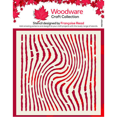Woodware Stencil - Worn Lines (6in x 6in)