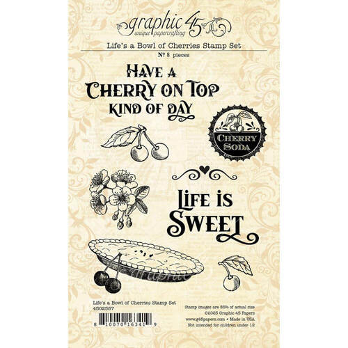 Graphic 45 Clear Stamps - Life's A Bowl Of Cherries