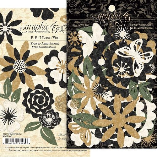 Graphic 45 Flower Assortment - P.S. I Love You