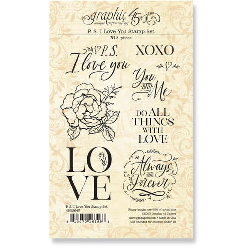 Graphic 45 Clear Stamps - P.S. I Love You