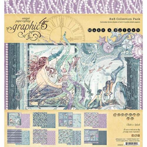 Graphic 45 Double-Sided Paper Pad 8"X8" 24/Pkg - Make A Splash