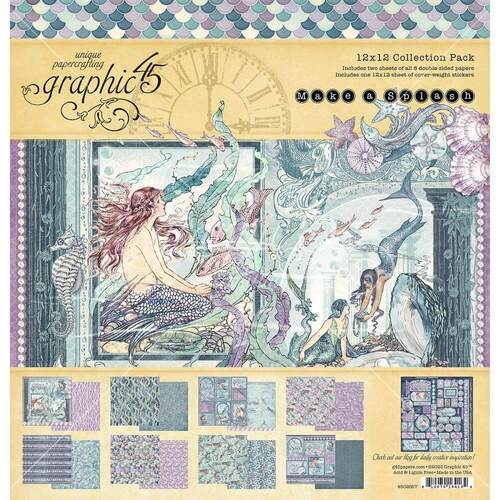 Graphic 45 Collection Pack 12"X12" - Make A Splash