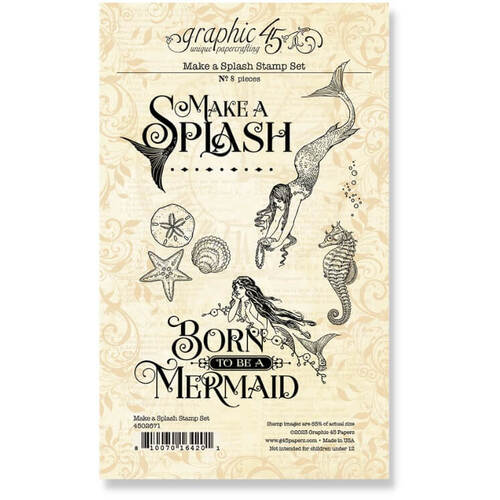 Graphic 45 Clear Stamps - Make A Splash