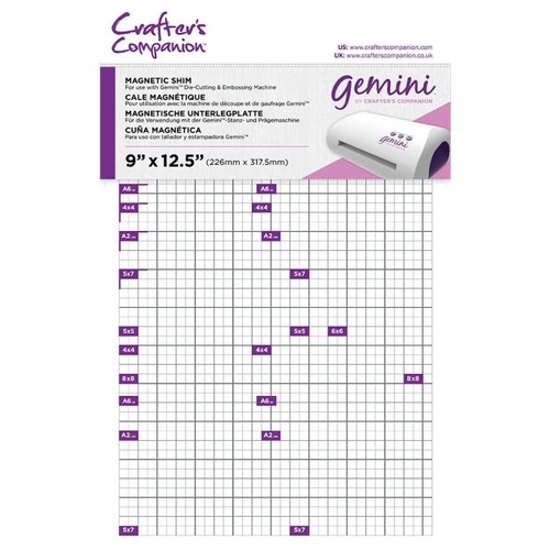 Crafter’s Companion Gemini Accessories - Magnetic Shim 9"X12.5" (1Pk)