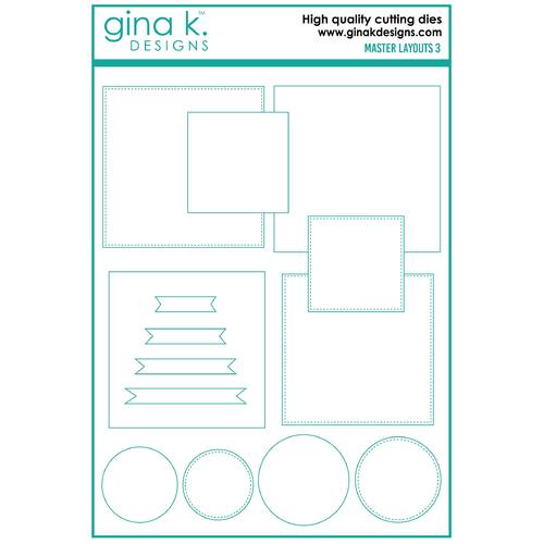 Gina K Designs Dies Master Layout 3 - 8 Dies/PK