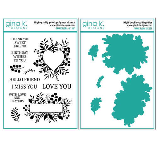 Gina K Designs - Frame Flora Dies & Stamps Bundle 15% OFF