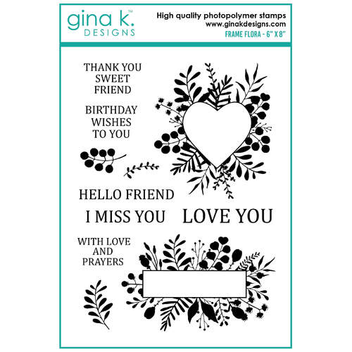 Gina K Designs Clear Stamps - Frame Flora