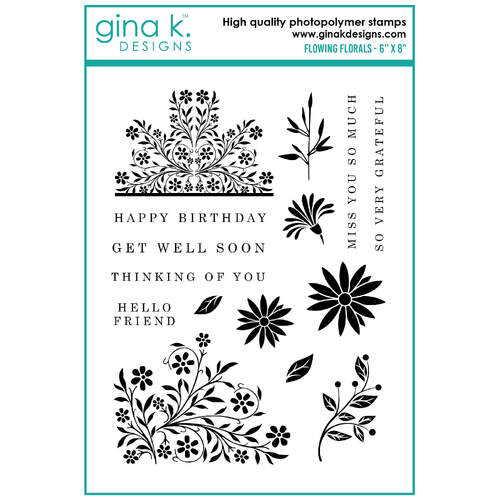 Gina K Designs Clear Stamps - Flowing Florals
