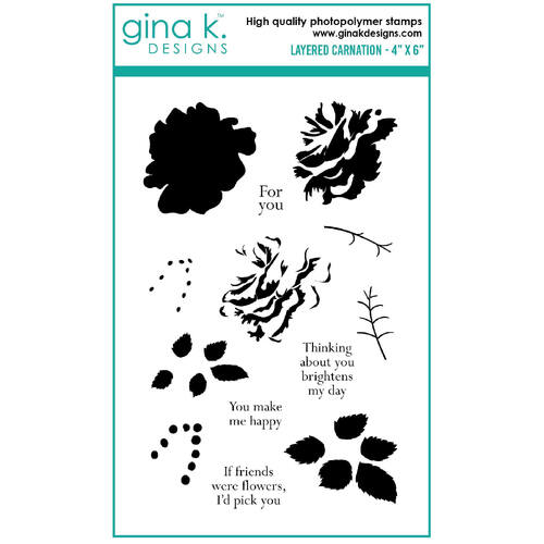 Gina K Designs Clear Stamps - Layered Carnation