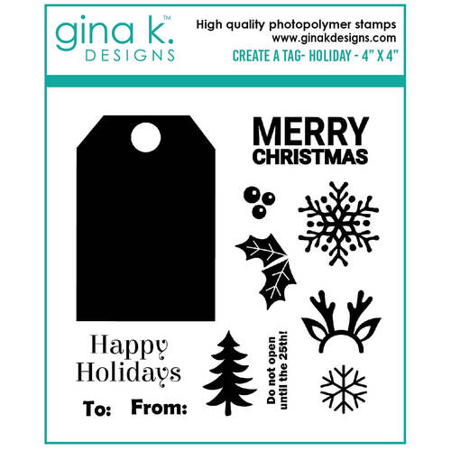 Gina K Designs Clear Stamps - Create a Tag- Holiday