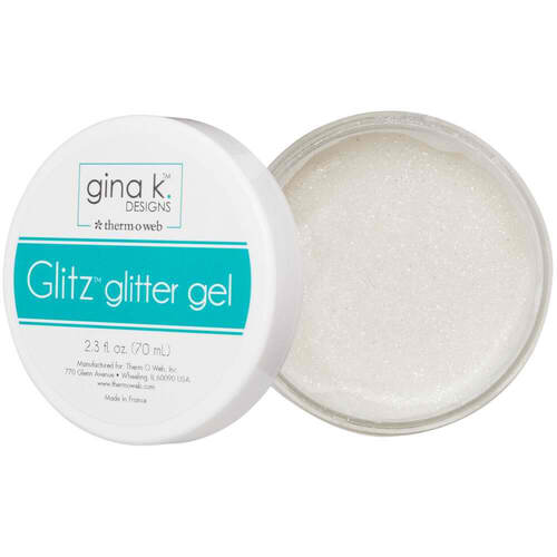 Gina K Designs Glitz Glitter Gel 2.3oz - White