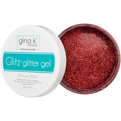 Gina K Designs Glitz Glitter Gel 2.3oz - Red Velvet
