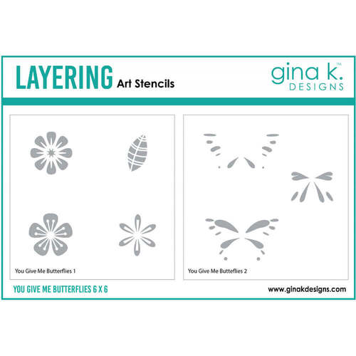 Gina K Designs Layering Stencil - You Give Me Butterflies