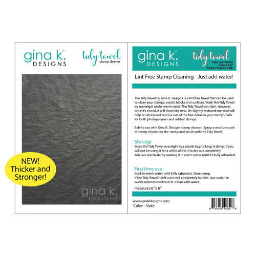 Gina K Designs Tidy Towel - Lint free stamp cleaning
