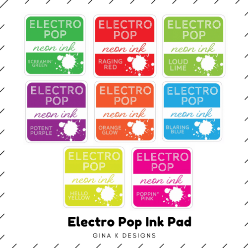 Gina K Designs ElectroPop Ink Pad (full size) - Choose from 8 colours