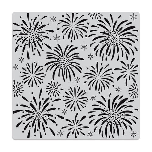 Hero Arts Cling Stamps 6"X6" - Fireworks Bold Prints HA-CG843