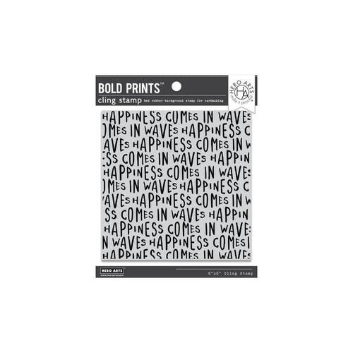 Hero Arts Cling Stamps 6"X6" - Happiness Waves Bold Prints HA-CG849