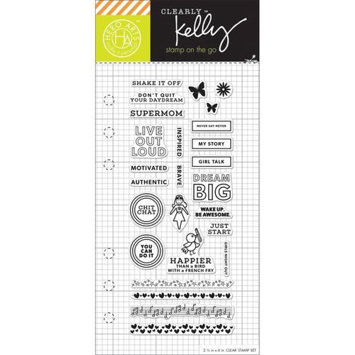 Hero Arts - Kelly Purkey Clear Stamps 2.5"X6" - Girl Talk Planner HA-CL934