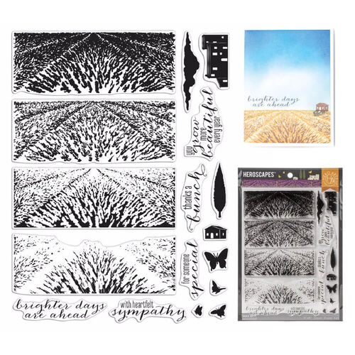 Hero Arts Color Layering Clear Stamps 4"X6" - Lavender Field HA-CM410