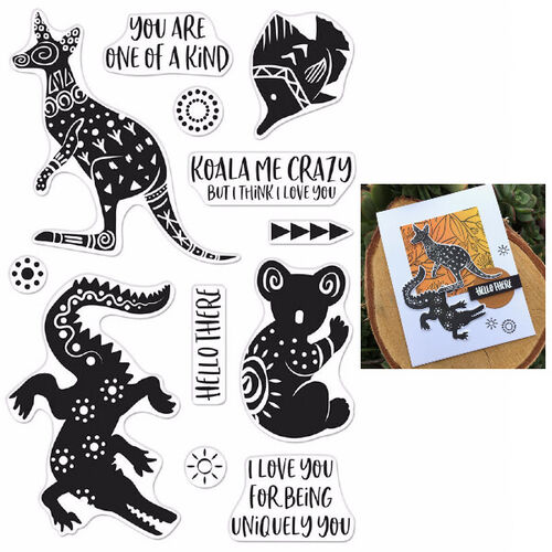 Hero Arts Clear Stamps 4"X6" - Patterned Animals HA-CM450