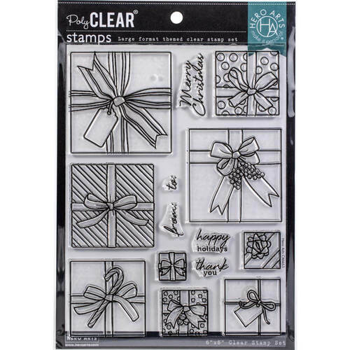 Hero Arts Clear Stamps 6"X8" - Gift Peek-A-Boo Infinity Parts HA-CM463