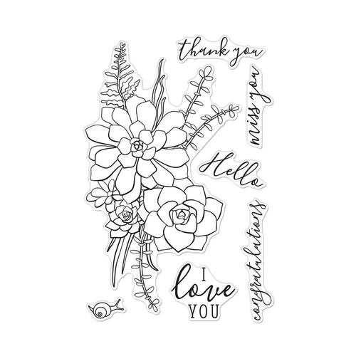 Hero Arts Clear Stamps 3"X4" - Succulent Bouquet HA-CM541