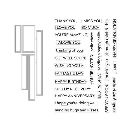 Hero Arts Stamp & Cut - Message Strips HA-DC286
