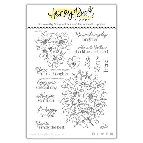 Honey Bee Clear Stamps 6x8 - Daisy Layers Bouquet HBST-478