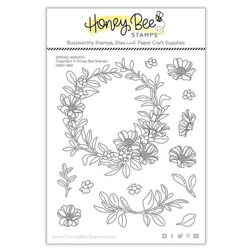 Honey Bee Clear Stamps 5x6 - Spring Wreath HBST-480