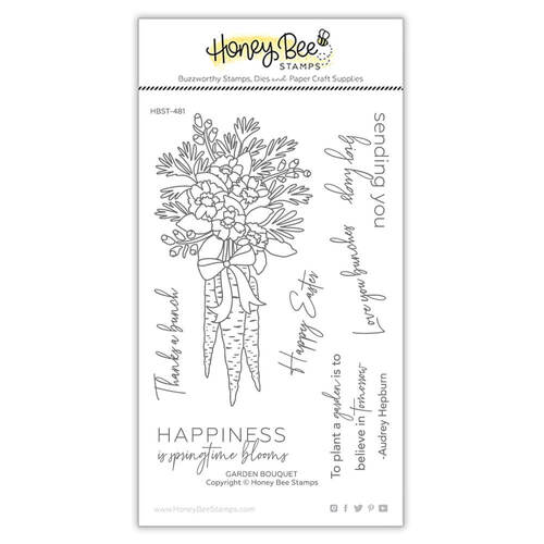 Honey Bee Clear Stamps 4x6 - Garden Bouquet HBST-481