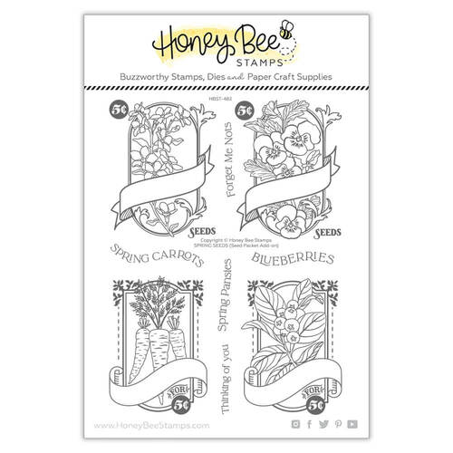 Honey Bee Clear Stamps 6x8 - Spring Seeds HBST-482