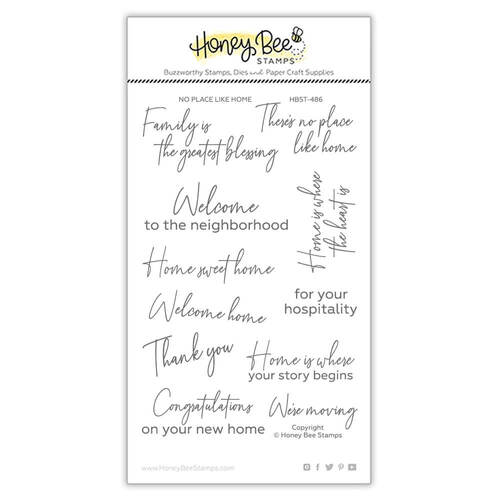 Honey Bee Clear Stamps 4x6 - No Place Like Home HBST-486