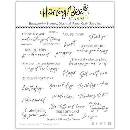 Honey Bee Clear Stamps 6x6 - Be Still HBST-490