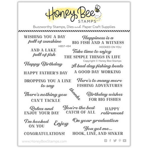 Honey Bee Clear Stamps 6x6 - Hooked on You HBST-494