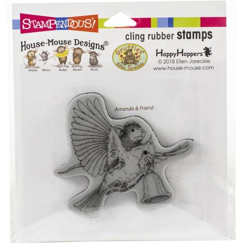 Stampendous House Mouse Cling Stamp - Cardinal Bell