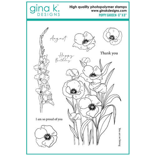 Gina K Designs Stamps - Poppy Garden