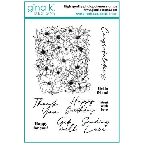 Gina K Designs Clear Stamps - Spring Floral Background