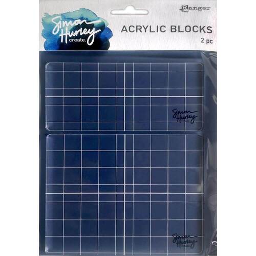 Simon Hurley Create Acrylic Stamping Block Set 2/pkg