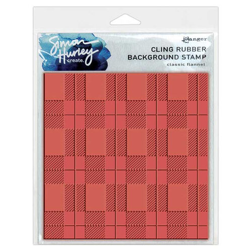 Simon Hurley Create Stamps 6"X9" - Classic Flannel HUR67474 - Background Ruber Stamps