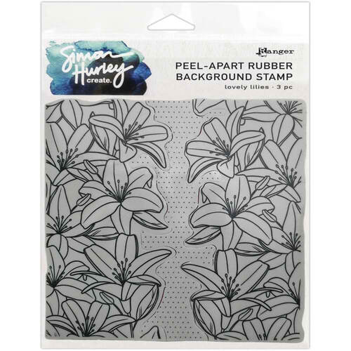 Simon Hurley create. Cling Stamps 6"X6" - Lovely Lilies HUR6775479