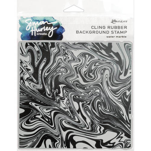 Simon Hurley create Cling Stamps 6"X6" - Water Marble HUR6775486