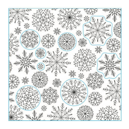 Simon Hurley create Cling Stamps 6"X6" - Stitched Snowflakes HUR6779002