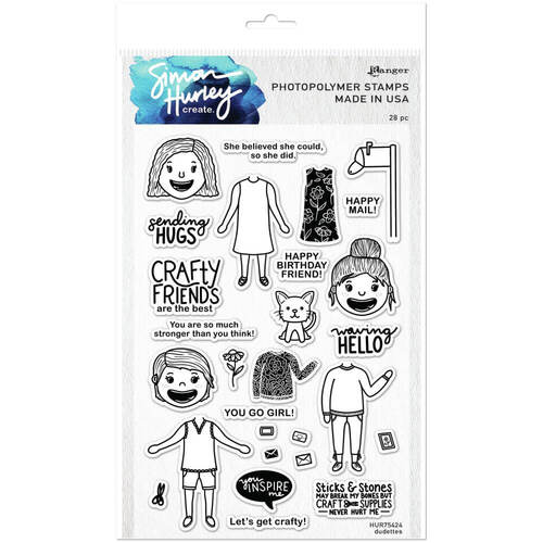 Simon Hurley create. Photopolymer Stamp - Dudettes