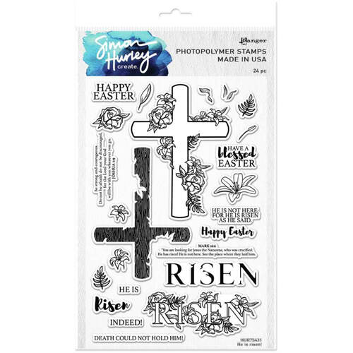 Simon Hurley create. Cling Stamps 6"X9" - He Is Risen! HUR75431