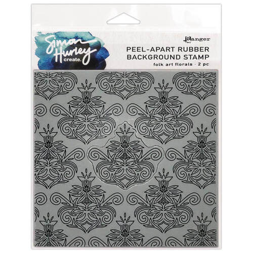 Simon Hurley create. Background Stamp - Folk Art Florals HUR78548