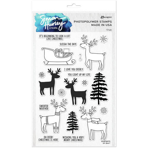 Simon Hurley create Clear Stamps 6"X9" - Oh Deer! HUR78975